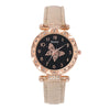 Women's Alloy Case Imitation Leather Strap Round Dial Quartz Wrist Watch Leisure Style