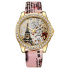 Women's Alloy Case Imitation Leather Strap Snake Pattern Digital Diamondset Round Dial Watch