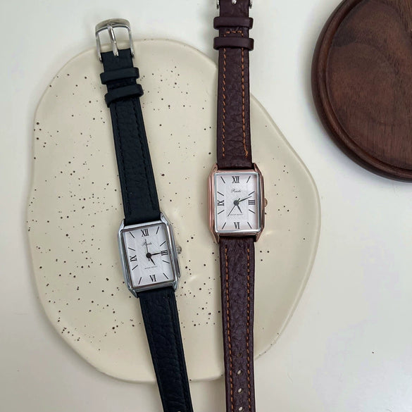 Women's Alloy Case Leisure Rectangular Roman Dial Allmatch Watch