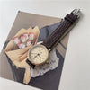 Women's Alloy Case Ordinary Glass Mirror Leisure Retro Small Round Quartz Watch