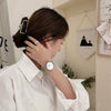 Women's Alloy Case Ordinary Glass Mirror Leisure Style Allmatch Belt Watch