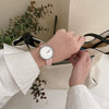 Women's Alloy Case Ordinary Glass Mirror Leisure Style Allmatch Belt Watch