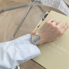 Women's Alloy Case Ordinary Glass Mirror Leisure Style Gipsophila Wristwatch