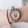 Women's Alloy Case Ordinary Glass Mirror Leisure Style Plaid Strap Retro Art Classic Watch