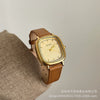 Women's Alloy Case Ordinary Glass Mirror Medieval Style Square Watch