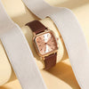 Women's Alloy Case Ordinary Glass Mirror Quartz Square Allmatch Leisure Watch