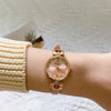 Women's Alloy Case Ordinary Glass Mirror Small Dial Thin Belt Retro Niche Chic Literary Style Watch