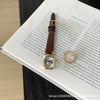 Women's Alloy Case Oval Small Dial Retro Quartz Belt Watch With Ordinary Glass Mirror