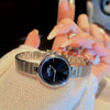 Women's Alloy Case Plain Glass Mirror Steel Band Fashion Simple Waterproof Quartz Watch
