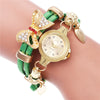 Women's Alloy Case Pu Strap Butterfly Bracelet Quartz Watch Jewelry