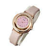Women's Alloy Case Pu Strap Diamondencrusted Round Dial Quartz Watch