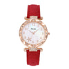 Women's Alloy Case Quartz Belt Watch With Imitation Leather Strap Round Dial Starfish Design Leisure Style