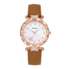 Women's Alloy Case Quartz Belt Watch With Imitation Leather Strap Round Dial Starfish Design Leisure Style