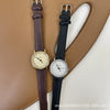 Women's Alloy Case Quartz Watch With Golden Dial Roman Digital And Small Round Shape Leisure Style