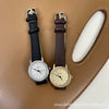 Women's Alloy Case Quartz Watch With Golden Dial Roman Digital And Small Round Shape Leisure Style