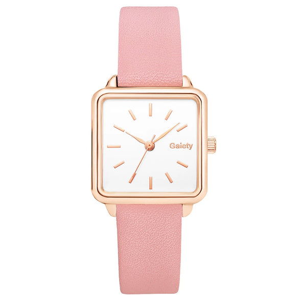 Women's Alloy Case Quartz Watch With Printed Logo Round Dial And Leisure Style