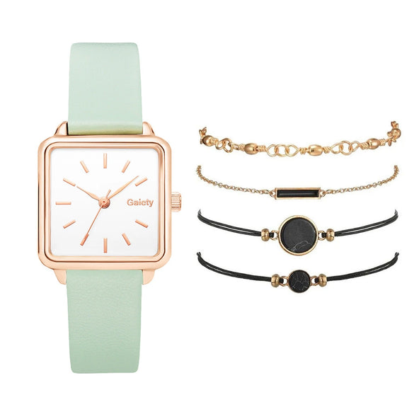 Women's Alloy Case Quartz Watch With Printed Logo Round Dial And Leisure Style