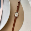 Women's Alloy Case Rectangular Quartz Face Watch With Ordinary Glass Mirror