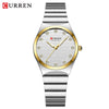 Women's Alloy Case Stainless Steel Band Round Dial Waterproof Leisure Watch