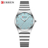 Women's Alloy Case Stainless Steel Band Round Dial Waterproof Leisure Watch