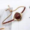 Women's Alloy Case Stainless Steel Strap Round Dial Quartz Bracelet Watch With Mineral Reinforced Glass Mirror Simple Light Luxury And Leisure Style