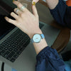 Women's Alloy Case Watch With Bamboo Pattern Strap Leisure Style