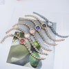 Women's Alloy Casual Quartz Bracelet Watch With Round Dial And Stainless Steel Buckle