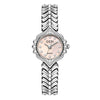 Women's Alloy Chain Round Dial Motherofpearl Quartz Watch With Fishtail Hand And Spiral Crown