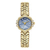 Women's Alloy Chain Round Dial Motherofpearl Quartz Watch With Fishtail Hand And Spiral Crown
