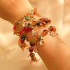 Women's Alloy Christmas Bracelet With Crystal Christmas Tree Old Man And Snowflake Pendants Electroplated Cartoon Festival Jewelry