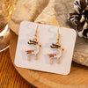 Women's Alloy Christmas Cartoon Style Geometric Earrings With Festival Elements And Electroplating
