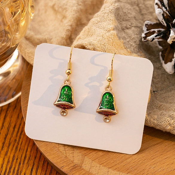Women's Alloy Christmas Cartoon Style Geometric Earrings With Festival Elements And Electroplating