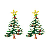 Women's Alloy Christmas Tree Earrings With Geometric Diamond Detailing Simple Versatile Fashion Jewelry