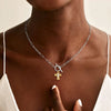 Women's Alloy Cross Necklace With Electroplated Geometric Pendant And Simple Light Luxury Chain