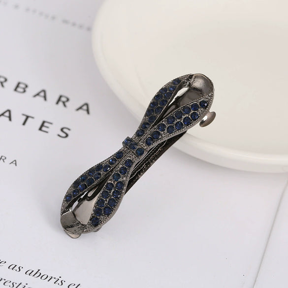 Women's Alloy Crystal Bow Spring Clip Hair Accessory With Electroplating