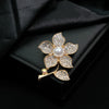 Women's Alloy Crystal Brooch With Electroplating And Plants Flowers Design
