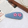 Women's Alloy Denim Blue Little Flower Rhinestone Hairpin Set With Diamonds