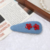 Women's Alloy Denim Blue Little Flower Rhinestone Hairpin Set With Diamonds