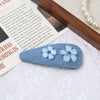 Women's Alloy Denim Blue Little Flower Rhinestone Hairpin Set With Diamonds
