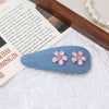 Women's Alloy Denim Blue Little Flower Rhinestone Hairpin Set With Diamonds