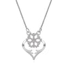 Women's Alloy Diamond Geometric Snowflake Necklace Ins Style Long Tassel Clavicle Chain