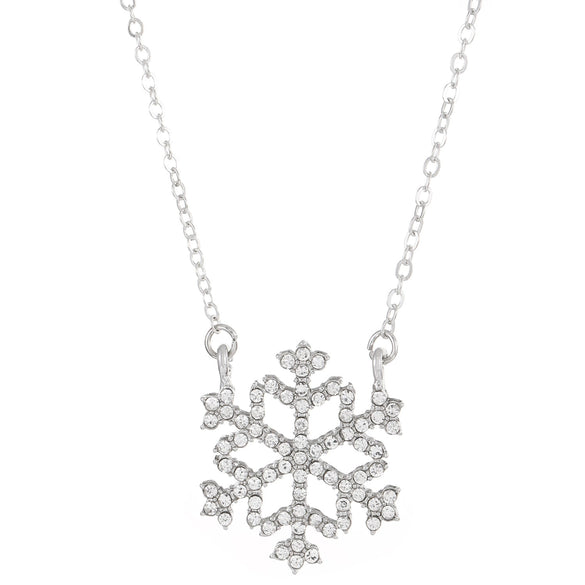 Women's Alloy Diamond Geometric Snowflake Necklace Ins Style Long Tassel Clavicle Chain