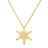 Women's Alloy Diamond Geometric Snowflake Necklace Ins Style Long Tassel Clavicle Chain
