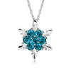 Women's Alloy Diamond Geometric Snowflake Necklace Ins Style Long Tassel Clavicle Chain
