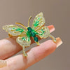Women's Alloy Diamondencrusted Butterfly Brooch Electroplated Luxury Elegant Clothes Accessory