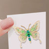 Women's Alloy Diamondencrusted Butterfly Brooch Electroplated Luxury Elegant Clothes Accessory