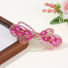Women's Alloy Diamondencrusted Crystal Hairpin Spring Clip