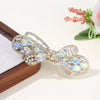 Women's Alloy Diamondencrusted Crystal Hairpin Spring Clip