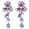 Women's Alloy Dopamine Multilayer Flower Earrings With Diamond Design