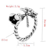 Women's Alloy Drop Shape Dripping Oil Open Letter Adjustable Ring